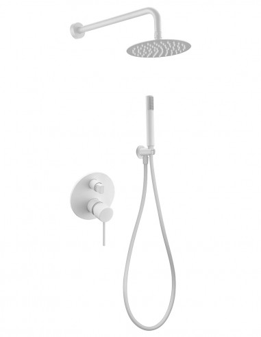 Grifo de ducha para empotrar blanco