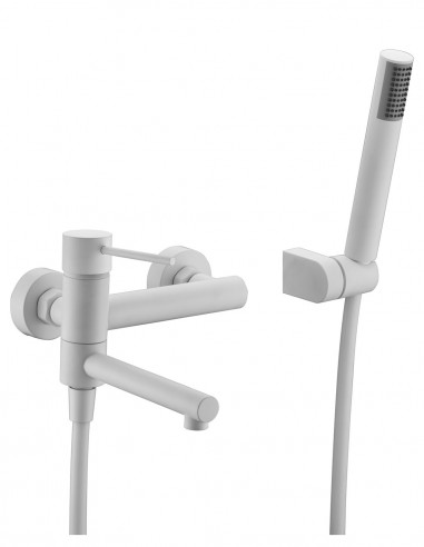 Grifo negro bañera blanco