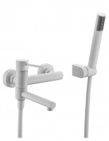 Grifo negro bañera blanco