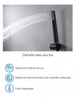 Grifo negro bañera detalles