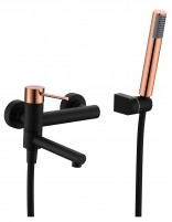 Grifo negro bañera negro oro rosa