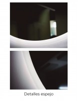 Espejo circular con luz detalles