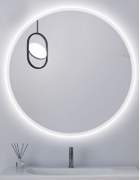 Espejo circular con luz