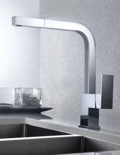 Grifo cocina con caño extraíble ambiente