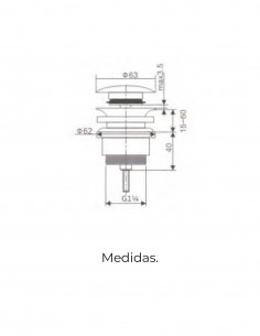 Válvula cuadrada desagüe cromo 2