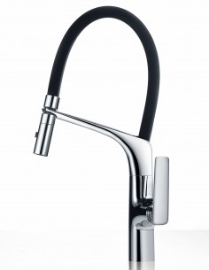 Grifo cocina extraíble negro ambiente 2