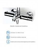 Columna de Ducha termostática modelo BALI de Aquassent - detalles