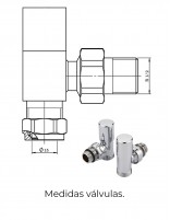 Radiador secatoalla para baño croquis válvulas