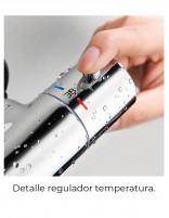Columna ducha barra extensible termostática regulador