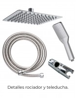 Columna ducha barra extensible termostática rociador teleducha