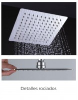 Columna ducha barra extensible termostática rociador