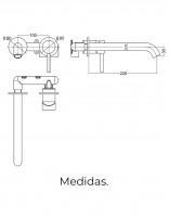 Grifería de empotrar lavabo croquis