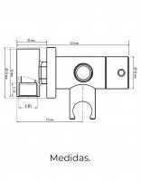 Ducha higiénica negra medidas
