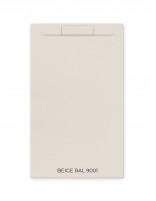 Plato de ducha de resina y carga mineral textura pizarra beige