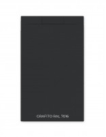 Plato de ducha de resina y carga mineral textura pizarra grafito