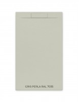 Plato de ducha de resina y carga mineral textura pizarra gris perla