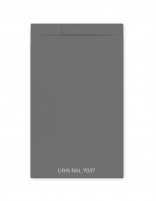 Plato de ducha de resina y carga mineral textura pizarra gris