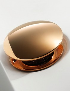 Válvula desagüe lavabo oro rosa 2