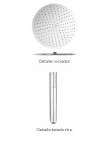 Rociador superior y de mano modelo TOUS de Aquassent