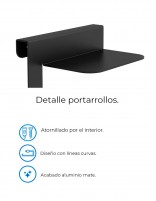 Portarrollos aluminio detalles