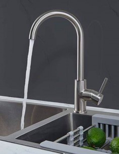 Grifo cocina acero cepillado - VERONA de Bathplus