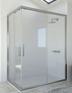 Mampara de ducha angular con perfil inferior modelo DION de Seviban