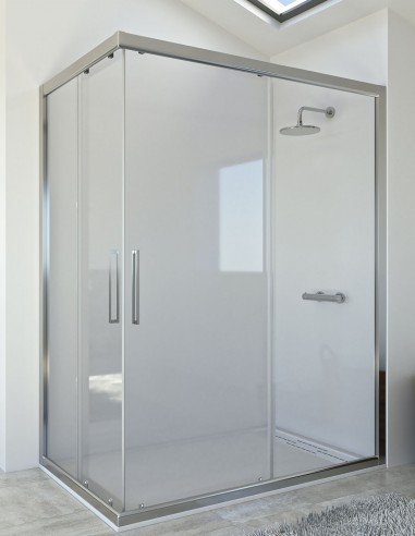 Mampara de ducha angular con perfil inferior modelo DION de Seviban