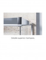 Mampara de ducha angular con perfil inferior detalle superior