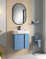 Mueble baño fondo reducido madera island mate