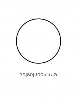 Espejo baño redondo negro croquis