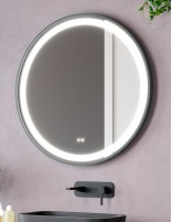 Espejo de baño negro interruptores