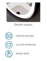 Espejo de baño negro detalles