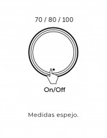 Espejo de baño negro croquis