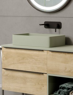 Lavabo moderno para baño modelo TRE de Coycama 2