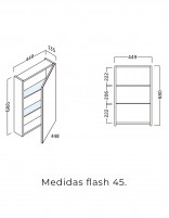 Espejo camerino baño 45