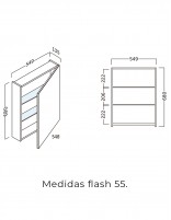 Espejo camerino baño 55