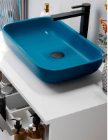 Lavabo de diseño azul