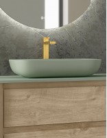 Lavabo de diseño verde