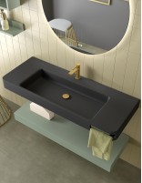 Encimera lavabo antracita y leaf largo