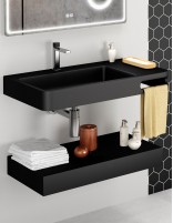 Encimera lavabo negro azabache