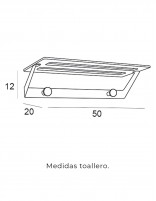 Toallero baño de madera croquis
