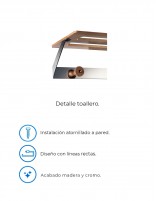 Toallero baño de madera características