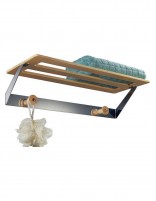 Toallero baño de madera ambiente