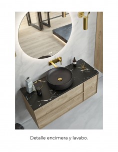 Mueble de baño Coycama modelo OSLO con encimera imitación mármol 2