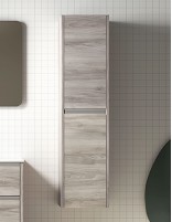 Mueble columna baño pino gris