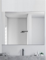 Espejo canto pulido ambiente fondo blanco