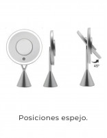 Espejo LED sobremesa posiciones