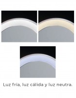 Espejo LED sobremesa tipos luz