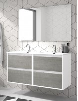 Mueble baño 120 cm modelo AZO cemento
