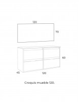 Mueble baño 120 cm croquis